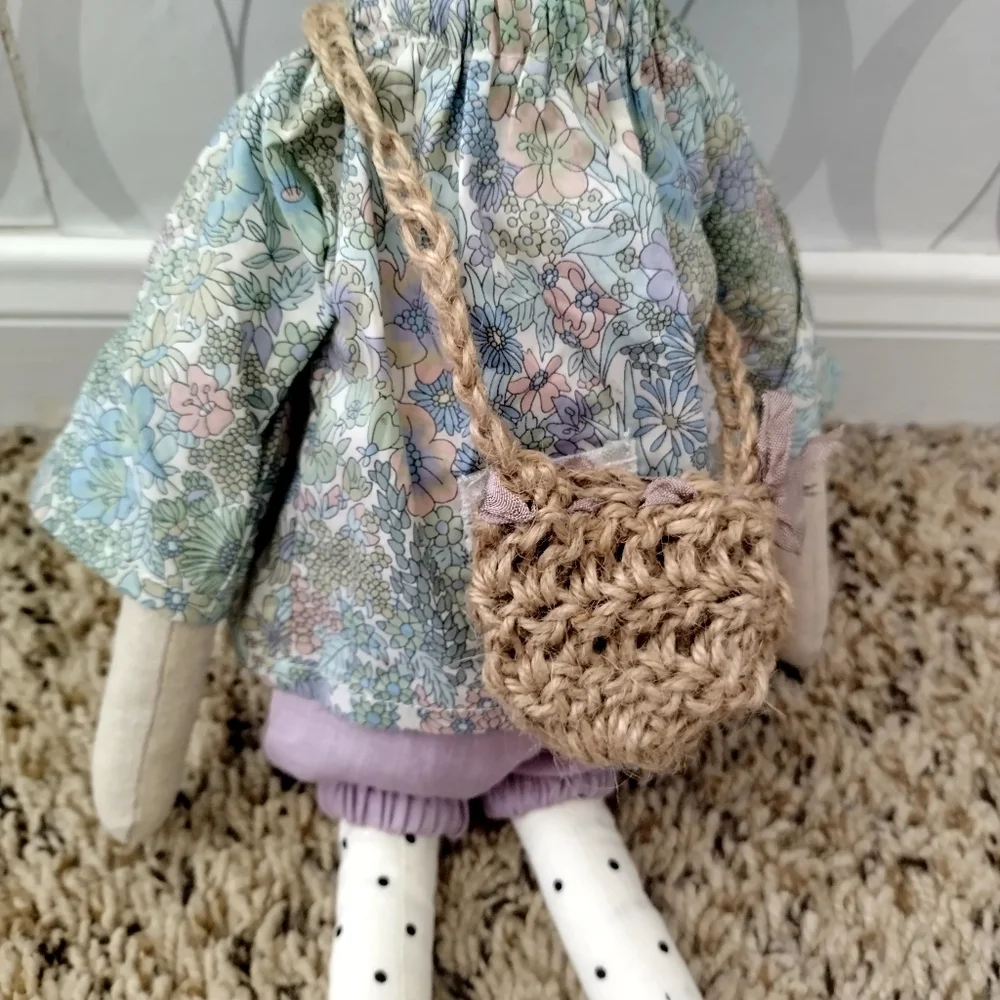 Handmade Mouse Girl Hair bow Doll